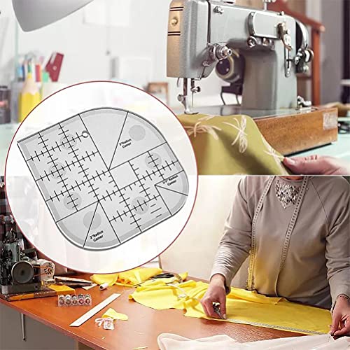 Acrylnaaien gebogen Hoeksnijder, 15.2cm x 15.2cm, Zwart, Gereedschappen, Enkelmateriaal - Acryl, Naaigereedschap, Liniaal