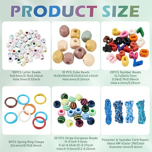 Letterkralen voor sleutelhangers maken cijfer acryl kralen kubus Europese kleurrijke kraal met ringuitingen toouwen voor doe-het-zelf sleutelhanger sieraden maken kits 3