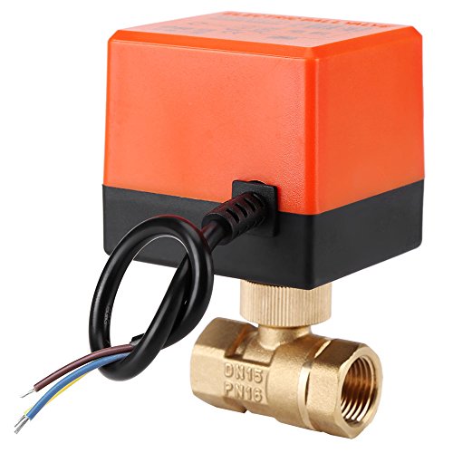 AC 220V Messing Elektrische Gemotoriseerde Bal Valve 2 Way 3-Wire 1.6Mpa Thread DN15 DN25 (DN15)