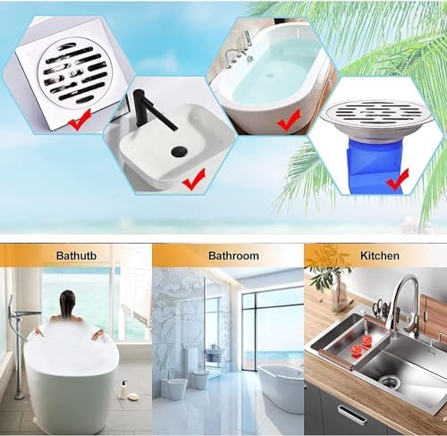 Nivvity Odour-Inhibiting Douche Drain, Ronde Balkon, Roestvrij staal, Buitenvloer Siphon voor Drain Pipes, Uitlaatpotten, Dak Balkon (110 Platte openingen) 4