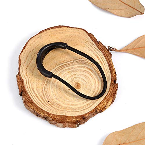 Zipper Trek Zip Pull Plastic 10 stuks zwart Plastic EDC Smile Style Zipper trekt koord touw voor kleding tas sories