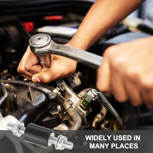 20x15mm Rubber Studs Shock Absorber, 6st M6 Rubber Isolator Mounts Cilindrische Anti-Vibratie Isolator Mounts met Noten voor Garage Motor Air Compressors Motoren (VV Type) 5