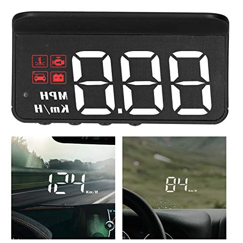 Multifunctionele auto HUD hoofd omhoog displaymeter, OBD2 HUD hoofd omhoog display windscherm Weergave van het alarmmoeheid Rijden Herinneringshulpmiddel 4