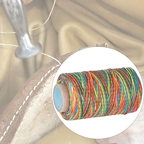 Kunstmatige Tendon Synthetische Tendon Hoge sterkte Polyester 250 Meters 150D Lederen Flat Naaien Thread Hand steken Waxed Thread (Natural Color) (Kleurrijk) 5