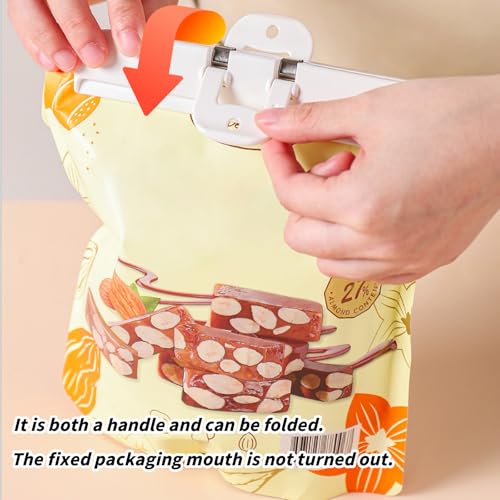 Afsluitklemmen, 6 stuks Sachet Clips White Food Clips, 3 maten, Herbruikbare Klemmen voor snacks, noten, koffie 5