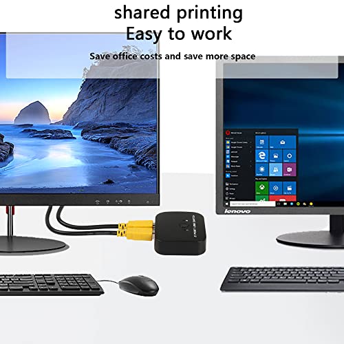 Printer switch selector 2-in-1 USB 2.0 Gedeelde switch hub voor printer, scanner, luidspreker, toetsenbord, muis, harde schijf met 2 USB 2.0 print kabels