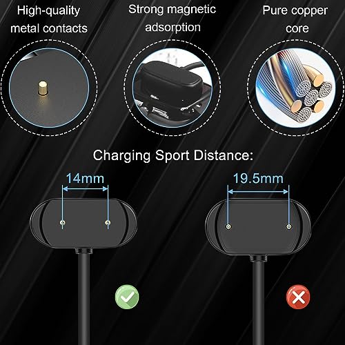 Oplader voor Amazfit GTR 2/GTR 2e/GTS 2e/GTS4 GTS2 Mini/T-Rex Pro/Bip 3/Bip U/Pop Pro/Zepp E/Z, USB Oplaadkabel, Smart Watch Accessoires, 100 cm, Verpakking van 2 3