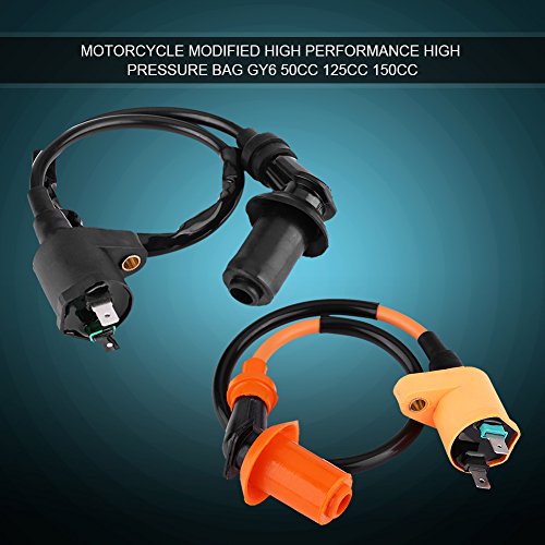 Motorfiets ontsteking Coil Fit voor GY6 motorfiets vuilfiets scooter brommer (zwart), zwart