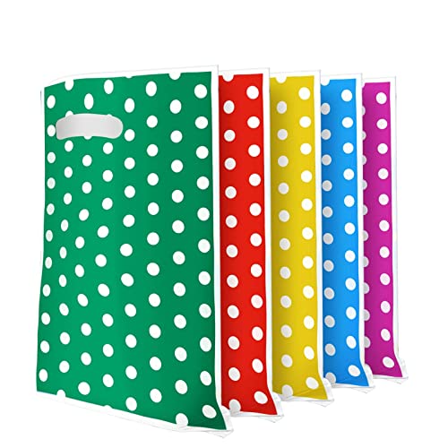 Kleurrijke Pentagram Party Bags, 30PCS Plastic kleine Cadeautassen, 5 kleuren, Meisjes Jongens Kinderen verjaardag Cadeautassen, Kleurrijke Cadeau Goodies Tassen, Perfect voor kinderen