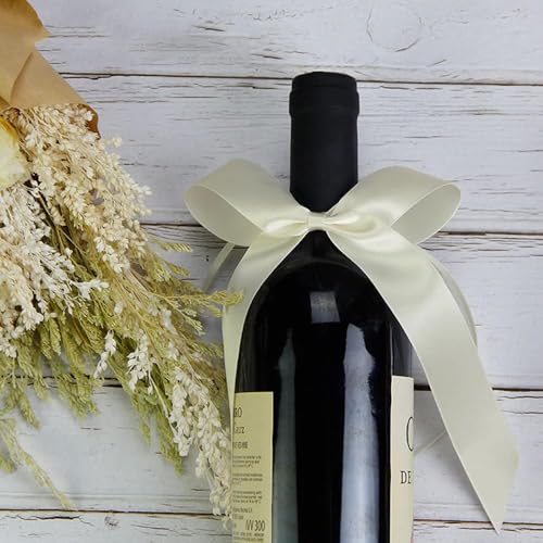 50 st Auto Bows Antenna Bows Handgemaakte Satin Polyester Lint Decoratieve Bows Auto sieraden Bruidspaar bruiloft Bows Party Verjaardag Cadeauverpakking Beige 5