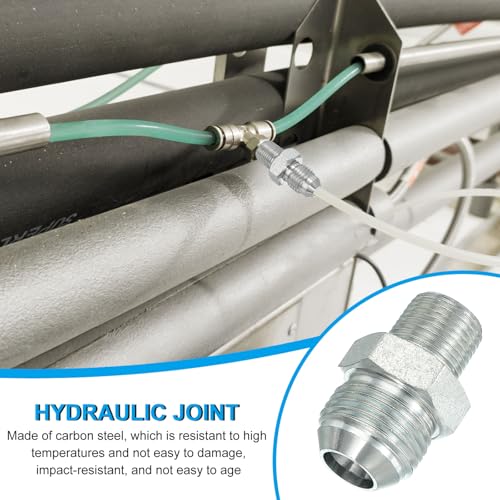 Pijp Adapter Connector 7/8 "Mannelijke 37 ° Flare JIC x 3/8" Mannelijke R Pijp Fitting 2 Stks Olie Feed Restrictor Fitting Hydraulische Connector voor Olie Stoom Water Pijpleidingen Systeem 4