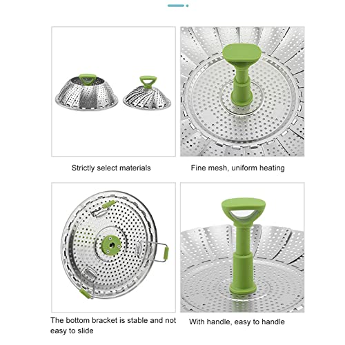 Stoommand, Multifunctionele Vouwbare Steam Rack, Roestvrij staal intrekbare Steamer, Cookware Accessoire voor Stoomende Groenten, Rolls en Zeevruchten (klein) 4
