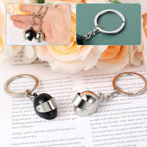 2 stuks motorhelm sleutelhangers, Cadeau Idee voor motorrijders, motor cadeau, 3D Mini sleutelhanger, motor helm sleutelhanger, hanger voor verjaardag vakantie geschenken 5