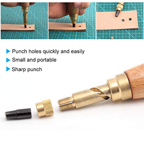 6-Piece verstelbare Japanse schroefgaten boekbinden gereedschap papier Die Craft Punch voor het ponsen lederen riemen