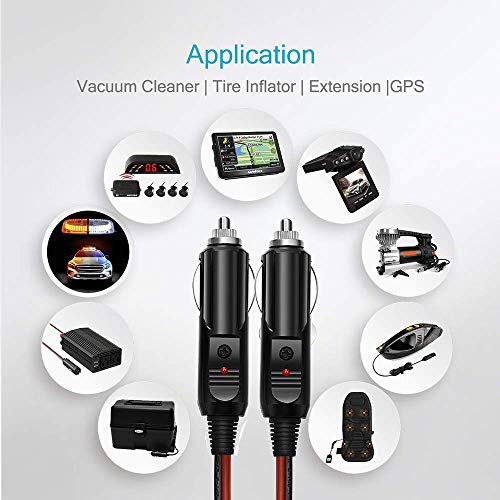 Sigarettenaansteker, Sigarettenaansteker Kabel, 12-24 V 15 A Sigarettenaansteker Kabel 1,5 m/voor Auto-inverters, Luchtpomp, Elektrische Beker 3