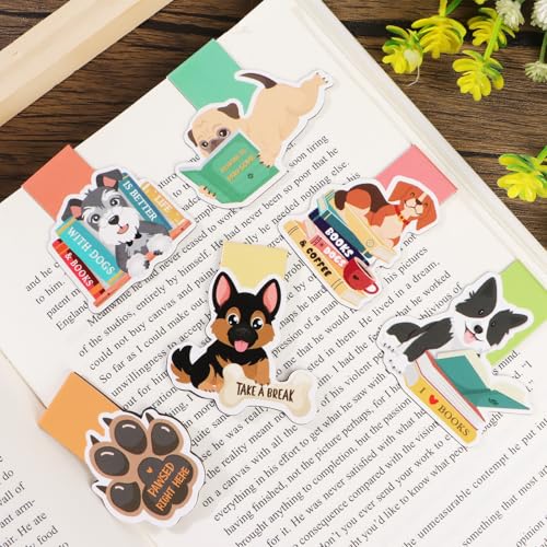8Stuks Magnetische bladwijzers Honden Paw Magneet Page Markers Clip voor studenten Leraren Boek Lover School Home Office Reading Supplies 3