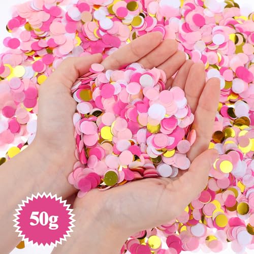 6000 Stuks Ronde Confetti 1 cm Confetti Scatter Decoratie Confetti Kleurrijke Confetti Grote Confetti Meerkleurige Confetti Confetti Confetti voor Verjaardag Bruiloft Valentijnsdag Baby Douche 3