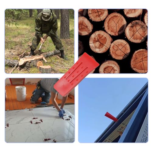 2 stuks Plastic Forestry Wedges, Split Wedge voor hout, platte Wedge Plastic, Lumberjack Accessoires, Boom Val Wedge voor gecontroleerde boom Vallen 5