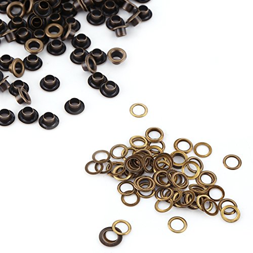 100 st metalen ogen set kleine oogjes met ringen voor lederen ambachten Scrapbooking Naaien 4mm 5mm 6mm(4mm) 5
