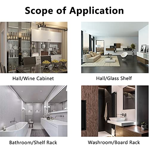 H-vorm glazen klemmen met dikke klemarmen 2 st ruimte aluminium glas beugel geen boren, 7-9MM 5