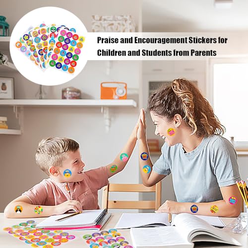 60 Sheets Reward Stickers voor kinderen, Kleurrijke Classwork Award Stickers, Goed gedaan Motivational Teachers, Prijs voor ouders, Beloning voor kinderen, Studenten (6 stijl) 4