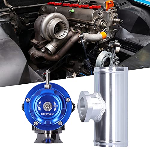Blow Valve Aluminium Billet Turbo Drain Valve 2.5" Flange Pipe, TypeRS Universal SDDBOVGRSBL FPG250 (Blue) 3