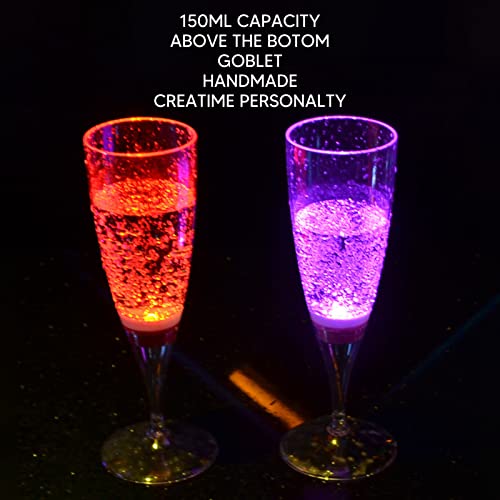 LED lichtgevende beker, PS lange uithoudingsvermogen 6 kleuren lichten interessante sfeer automatische schakelaar LED lichtgevende cocktail glas 6 stuks voor bar 5