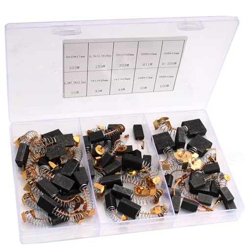 50st 10 maten elektrisch gereedschap koolstof borstels vervanging