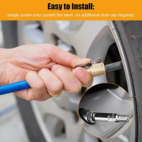 Car Tire Valve Extension Adapter, 4st Car Valve Extension 39mm x 7.5mm Car Valve Extension for Car, Truck, Van klepgereedschappen 5