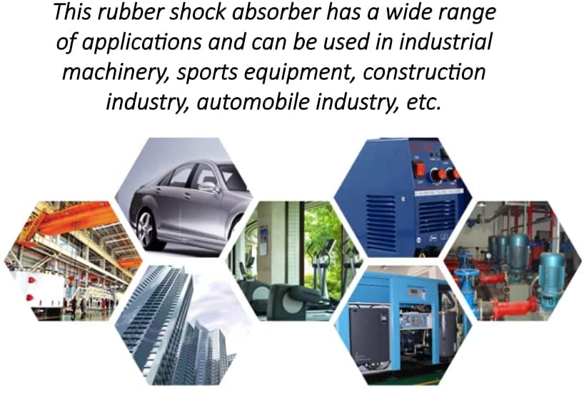 4 st Silent Block M6 Man, Rubberhouders M6, Anti-Vibratie, Stille Blok, Autoboot blikken met Damping Elementen voor Trilling en Geluidscontrole (VV20 x 10 M6 x 18) 5