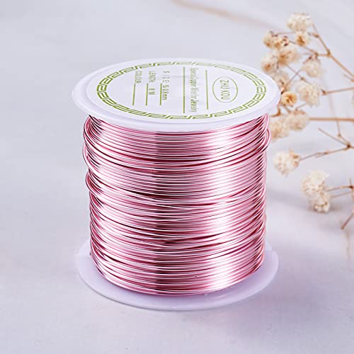 0,8mm Corrosiebestendig koperdraad 8 meter, Buigbare metalen kabels Rose Gold voor sieraden inpakken, Kralen Sculptuur ambachten