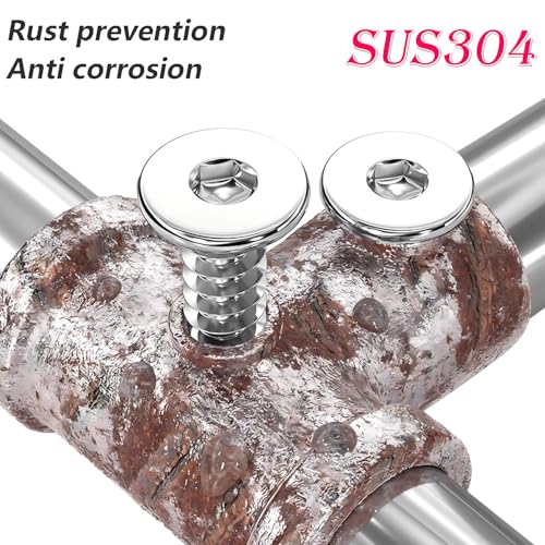 Verpakking van 20 dunne zelftapping Hex Socket Schroeven 304 roestvrij staal M6 x 25 mm voor hout en meubels 3