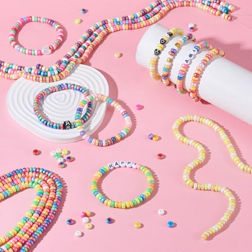 10 Strands handgemaakte klei kralen schijf Ronde Polymer klei kralen Heishi kralen Spacer voor vriendschap armband oorbellen ketting sieraden maken