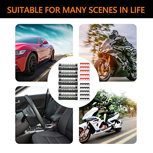 Dubbele rij schroefklem, 6 posities, 600 V, 15 A, 12 stuks Terminals en bedrading 5