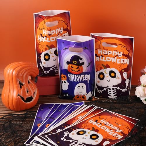 50 stuks Happy Halloween Cadeautassen, schattige Ghost Pumpkin Candy Tassen met handvat Party Decoratie Supplies voor Halloween 3