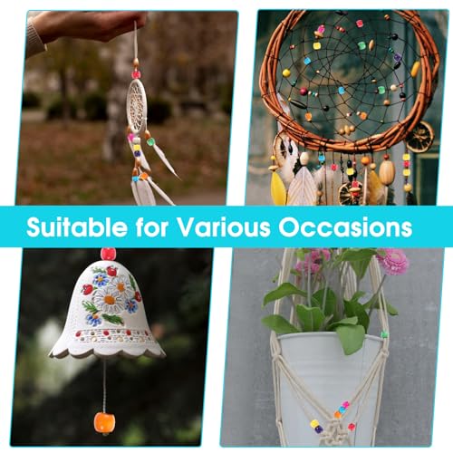 200st Kleurrijke houten kralen met groot gat houten kralen voor het strelen van kleurrijke ambachtelijke kralen voor dreadlocks, haar vlechtende kralen, natuurlijke houten kralen voor sieraden maken 5