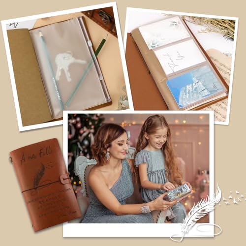 Dagboek voor meisjes reis dagboek vullen notitieboek A6 leder voor mijn dochter notebook Vintage Gift Girls Kerstmis verjaardag afstuderen 5