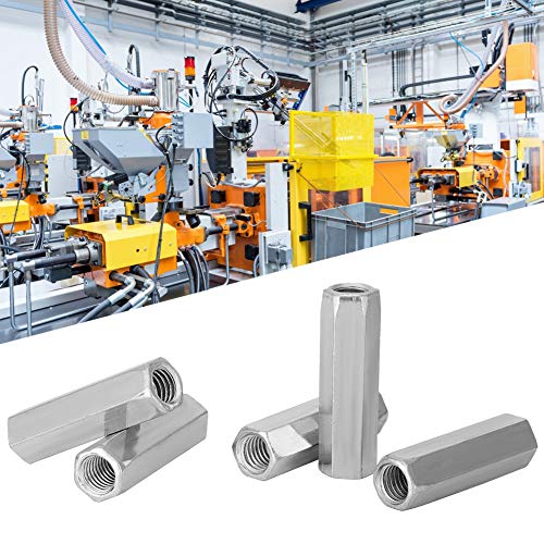 5 st M10 Nut Lange Rod Koolstof Staal Koppeling Hexagonale Noten Zeshoekige Noten Noten Noten Noten Schroef bevestigingsmiddelen (M10*50) 4