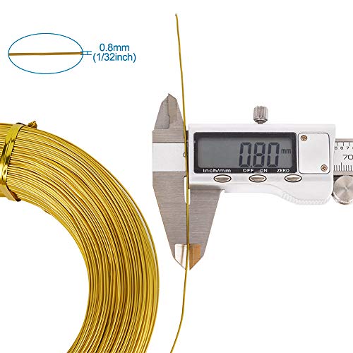 0.8mm Goud aluminium draad voor ambachten, Buigbare, flexibele metalen kralen draad voor sieraden maken, Wrapping, Bloemen beelden