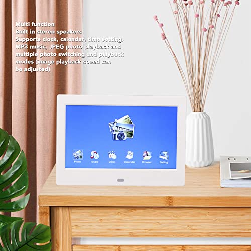 Elektronische fotolijstweergave wit 100-240V Digital Photo Frame 7" MP3 Music for Home Family (#1) Video en Milieu