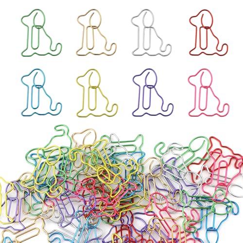 64 st Hondenpapier Clips, kleurrijke schattige dierlijke papier Clips leuk vormgegeven bladwijzer Clips Perfecte cadeau voor hondenliefhebbers Organiseren Documenten Diaries Office School Supplies