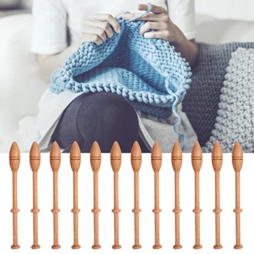 Bobbin Lace Kit, 12st Kant Bobbin Houten antieke vintage Franse ambacht Twisted hout Weefgereedschappen 4