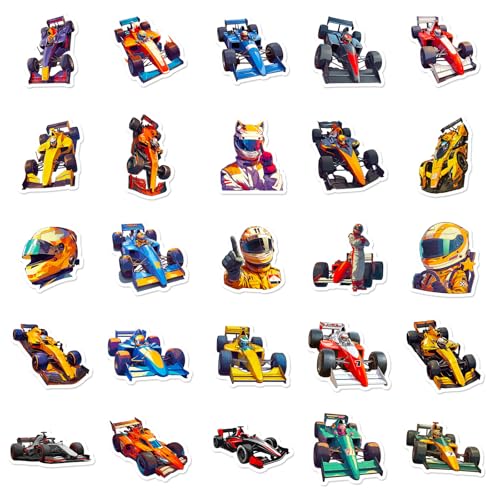 Racing Sticker Set kinderen tieners 50 stuks Formule Waterdichte auto Vinyl Decals Laptop Skateboard Koffer Helm Auto Fiets mobiele telefoon Motorrijwiel Bike Scrapbook Cadeau dagboek Cups 5