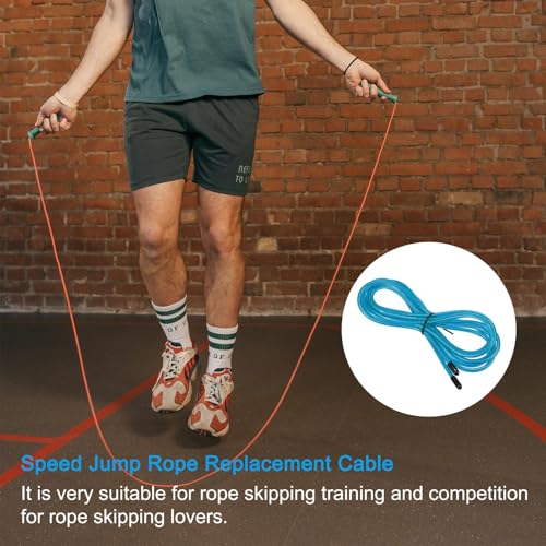 10m Speed Jump Replacement Cable 4.5mm Professional Skipping Touw Vervanging voor High Speed Skipping Touwen, Blauw 5