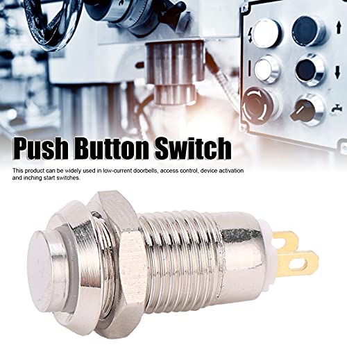 8mm Drukknopschakelaar Roestvrij stalen metalen drukknop voor deurbel Waterdichte zelfsluitende startschakelaar 3V Drukknopschakelaars (zonder licht)