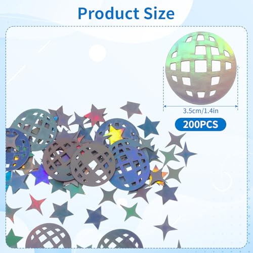 200 Stukken Star Disco Tabel Confetti Glitter Discobal Tafel Confetti Disco Party Decoratie voor 70s 80s Hippie Engagement Verjaardag Feest Favoreert Accessoires 3