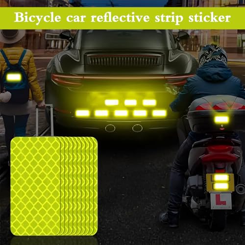 Pak met 30 Reflectorstickers, Zelf-Adhesive Reflector Stickers, 3 x 8 cm, Veiligheids Reflector Band, Reflector Stickers, Zelf-Adhesive Reflector Stickers, voor Motorfiets, Auto, Fiets 5