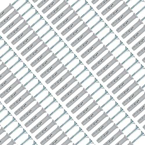 M6 Hammer Type Solid Wall Mounts, 6x80mm Wandplug en 3.9x85mm Hammer-in Schroef, Hammerfix Nail in Wall Ankers met Phillips Countersunk Head voor betonnen stenen steen Holle blokken (100PCS) 3