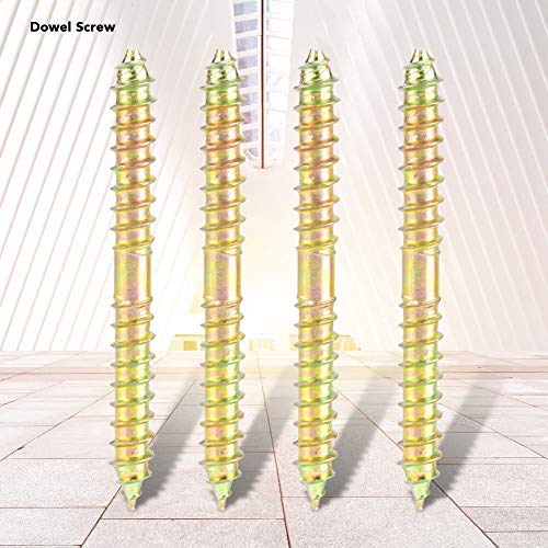 10st 6 x 60mm centreren Schroef Dubbele zelftappende verbinding Threaded Bolts Meubels voor houtbewerking Plug Rods 5