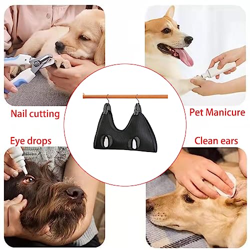 1 Piece Cat Grooming Bag, Pet Nail Trimming Harnas, Pet Grooming Sling Helper met 2 haken, ademende Grooming Harnas Hangen voor hond en kat trim Nails en badzorg